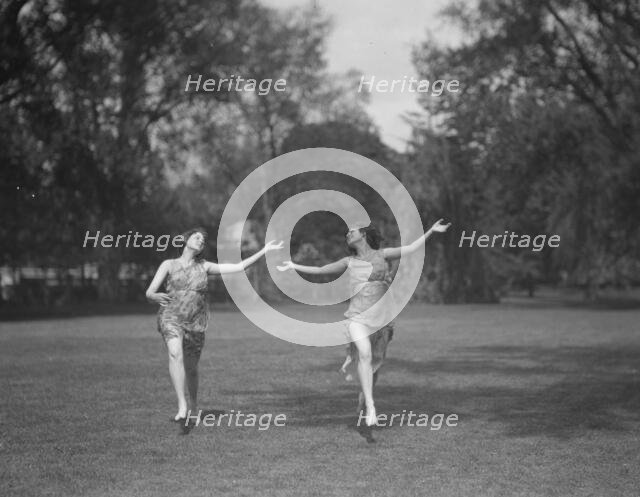 Elizabeth Duncan dancers and children, 1920 Creator: Arnold Genthe.