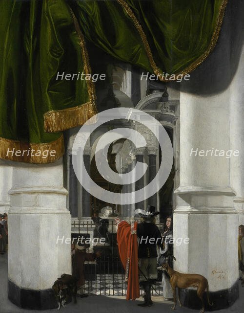 Interior of the Nieuwe Kerk in Delft with the Tomb of William the Silent, 1653. Creator: Emanuel de Witte.