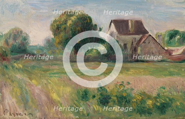 Maisons à Essoyes, c. 1890. Creator: Renoir, Pierre Auguste (1841-1919).