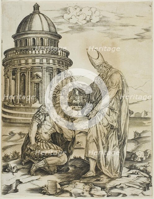 St. Ambrose and the Emperor Theodosius, n.d. Creator: Master IRs.