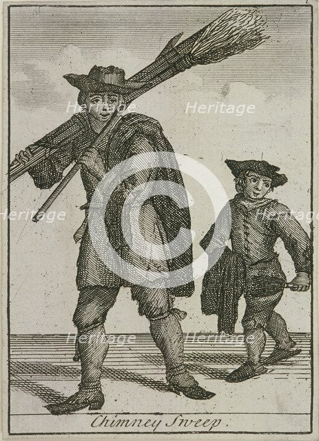 'Chimney Sweep', Cries of London, (c1688?). Artist: Anon