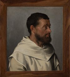 Portrait of a Lay Brother with a Fictive Frame, c1555-1560. Creator: Giovanni Battista Moroni