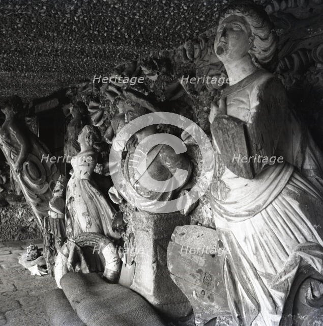 Ships' figureheads, Tresco, Scilly Isles, c1955. Creator: Arthur Charles Kirby Ware.