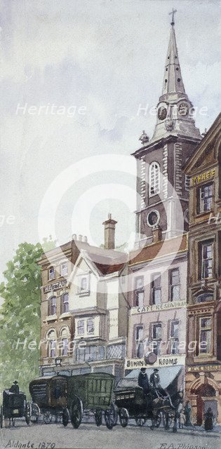 Aldgate High Street, London, 1870. Artist: EA Phipson