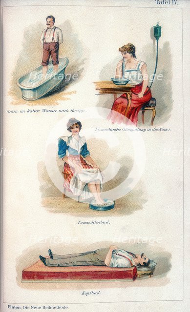 Hydrotherapy treatments, c1902. Artist: Unknown
