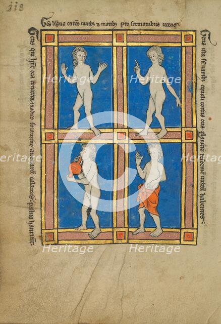 Men Who Speak Through Gestures; A Man Who Drinks From a Straw; A Man Without..., 1277 or after. Creator: Unknown.