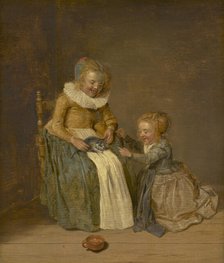 Children With A Cat, 1631. Creator: Dirck Hals.