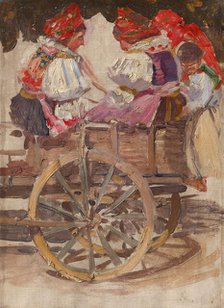 Carrying away the quilts, 1903. Creator: Joza Uprka.