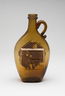 Flask, 1859/1900. Creator: Whitney Glassworks.
