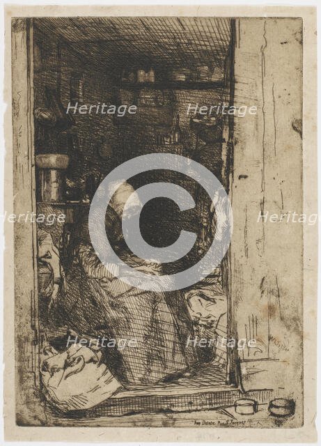 La Vieille aux Loques, 1858. Creator: James Abbott McNeill Whistler.
