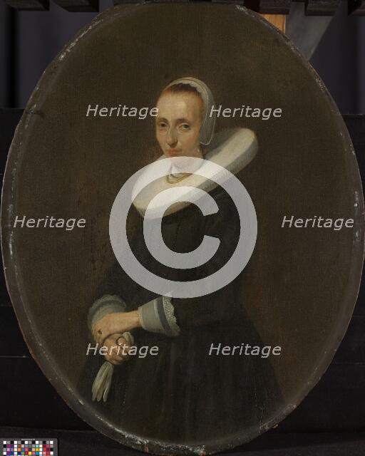 Johanna Bardoel (d after 1667). Wife of Gerard van der Schalcke, 1644. Creator: Gerard Terborch II.