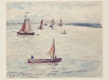 Ships near Dordrecht, 1887. Creator: Carel Nicolaas Storm.