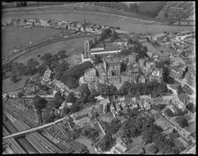 Lancaster Castle and the Priory and Parish Church of St Mary, Lancaster, Lancashire, c1930s. Creator: Arthur William Hobart.