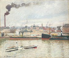 Vue sur la gare d'Orléans, Saint-Sever, Rouen, 1898. Creator: Pissarro, Camille (1830-1903).