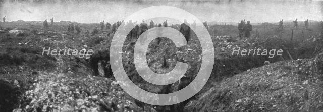 'Sur le front occidental: la prise de la Crete de Vimy; Sur les positions conquises: le..., 1917. Creator: Unknown.