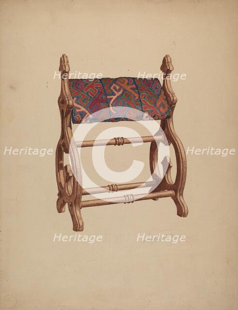 Foot Rest, c. 1940. Creator: Georgine E. Mason.