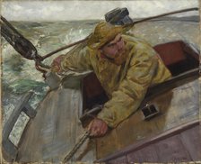 Helm a-lee! , 1882. Creator: Krohg, Christian (1852-1925).