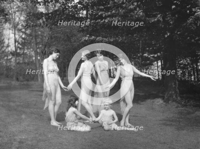 Elizabeth Duncan dancers and children, 1929 Creator: Arnold Genthe.