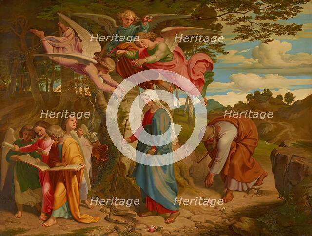 Mary’s passage across the mountains, 1841. Creator: Joseph von Fuhrich.