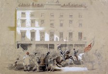 Lord Mayor's Show, Cornhill, London, 1849. Artist: Angelo Collen Hayter