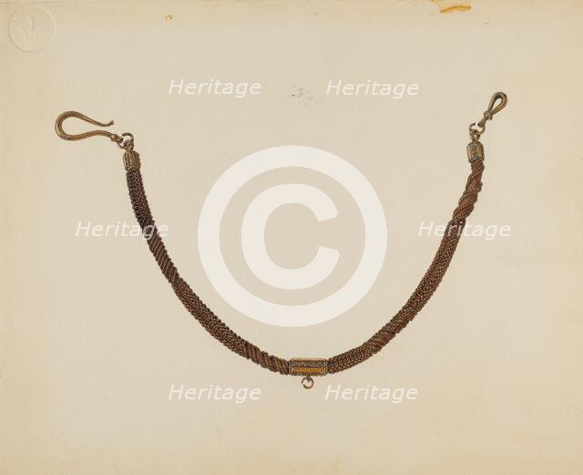 Man's Watch Chain, c. 1939. Creator: Irene Lawson.