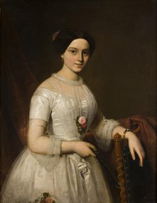 Portrait of Józefa Jablonowska née Piwocka, 1852. Creator: Alojzy Rejchan.