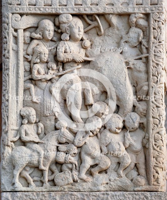Emperor Ashoka the Great on Elephant, 1st century BC.