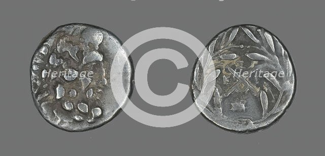 Hemidrachm (Coin) Depicting the God Zeus Amarios, 234-146 BCE. Creator: Unknown.