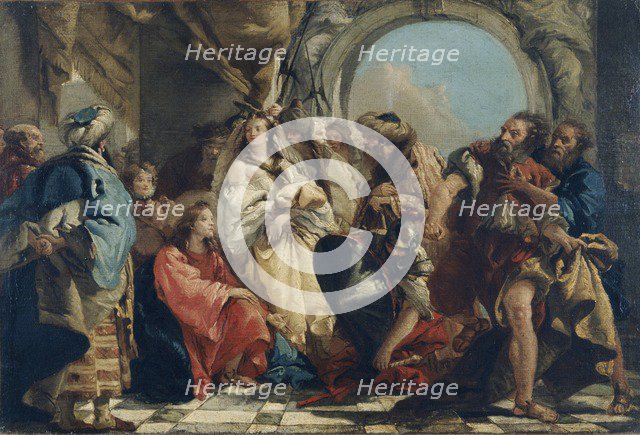 'Christ and the woman taken in Adultery', 1747-1804. Artist: Giovanni Domenico Tiepolo.