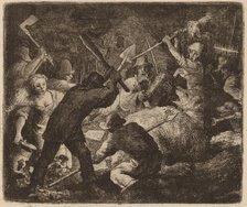 The Bear Assaulted by the Peasants, probably c. 1645/1656. Creator: Allart van Everdingen.