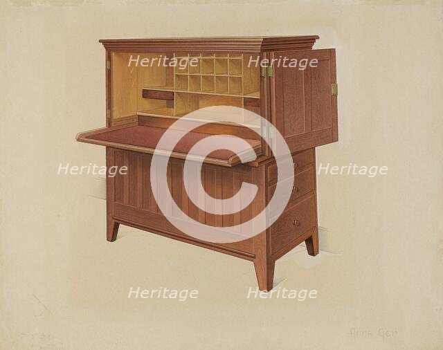 Shaker Desk, c. 1937. Creator: Anne Ger.