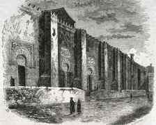 Exterior view of Mosque-Cathedral of Cordoba, Andalusia, Spain, 1852. Creator: Coderch.