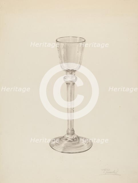 Wine Glass, c. 1939. Creator: Palmyra Pimentel.