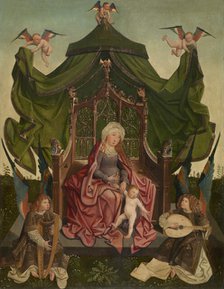 Madonna Enthroned, 1475-1499. Creator: Master of the Antwerp Triptych of the Virgin.
