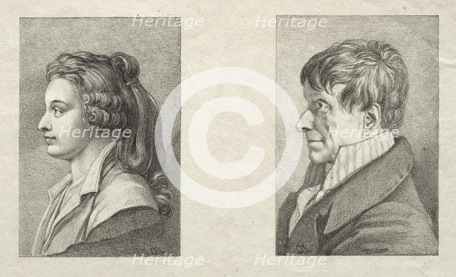 Profile Portrait of a Woman and a Man. Creator: Lorenzo II Quaglio (German, 1793-1869).