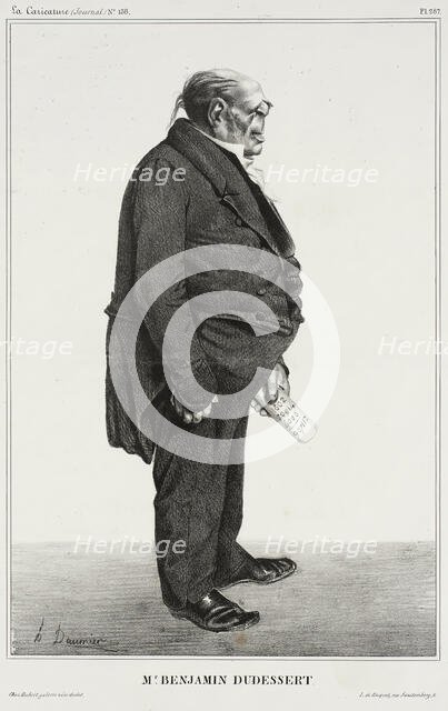 Mr. Benjamin Dudessert, 1833. Creator: Honore Daumier.