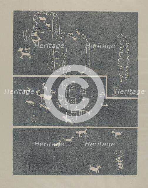 Petroglyph, 1935/1942. Creator: Lala Eve Rivol.