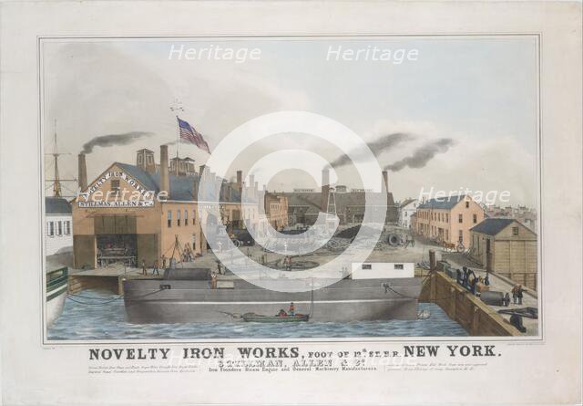 Novelty Iron works, Foot of 12th St. E.R. New York. Stillman, Allen & Co., Iron Founder..., 1841-44. Creator: George Endicott.