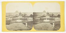 Crystal Palce: General View of the Palace, Cascades and Lower Fountains, 1850/99. Creator: Unknown.