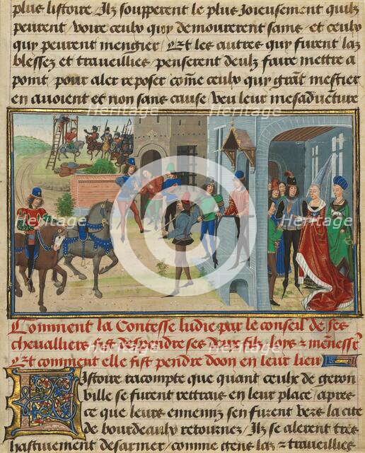 Lydia Ordering the Death of her Sons, written 1463-1465; illuminated 1467-1472. Creators: Loyset Liedet, Pol Fruit.