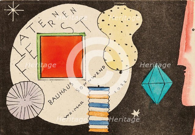 Laternenfest Bauhaus Weimar , 1922. Creator: Schlemmer, Oskar (1888-1943).