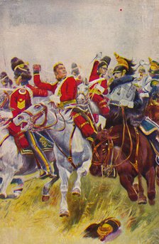 'The Royal Scots Greys. The Charge of the Greys at Waterloo', 1815, (1939).  Artist: Unknown.