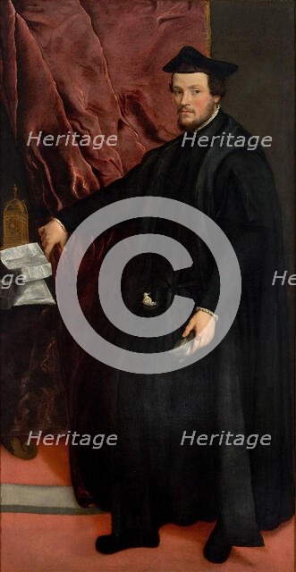Portrait of Cardinal Cristoforo Madruzzo (1512-1578), 1552. Creator: Titian (1488-1576).