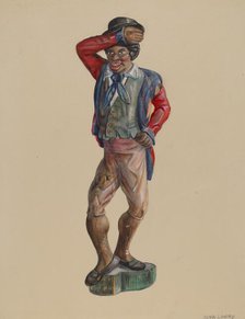 Figure of a Black Man, c. 1936. Creator: Mina Lowry.