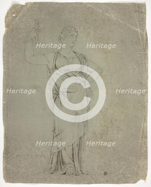 Ancient Statue of Standing Female Figure, c. 1775. Creator: John Downman.