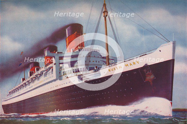 'The Mighty Atlantic Record Breaker, the Queen Mary', 1937. Artist: Unknown.