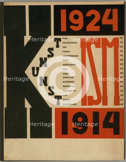 Die Kunstismen. (The Isms of Art) by El Lissitzky und Hans Arp, 1925.