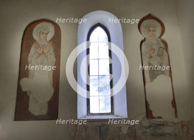 Frescoes, Cristo de la Luz Shrine, Toledo, Castile-La Mancha, Spain, 2022. Creator: LTL.