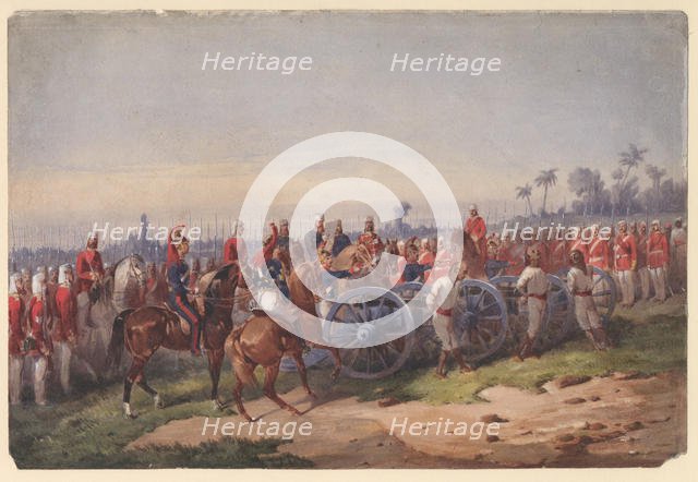 Blowing from a gun, 1858. Artist: Norie, Orlando (1832-1901)