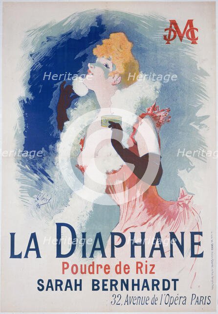 La Diaphane. Poudre de Riz (Poster), 1896-1898. Creator: Chéret, Jules (1836-1932).